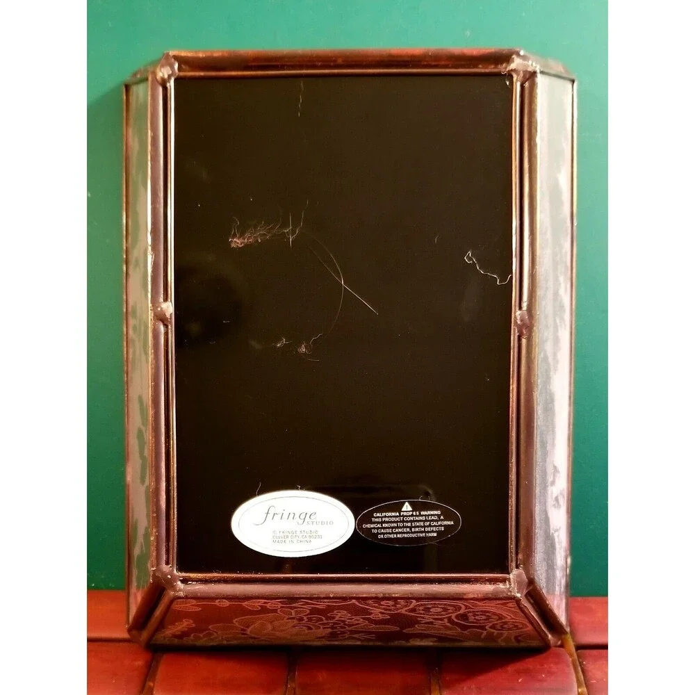 Fringe Studio French Art Nouveau Woman's Silhouette Decorative Glass Tray